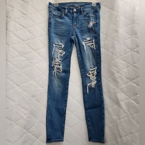 AE Distressed Blue Jeans